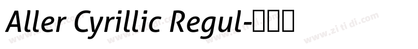 Aller Cyrillic Regul字体转换